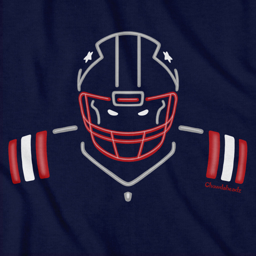 Neon New England Football Youth Hoodie - Chowdaheadz