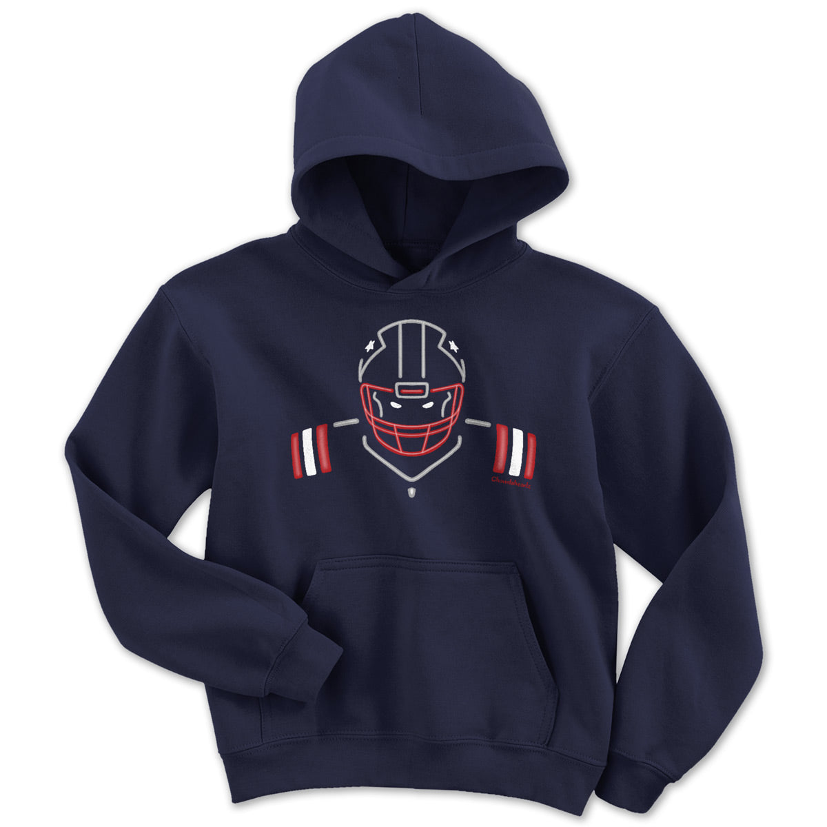 Neon New England Football Youth Hoodie - Chowdaheadz