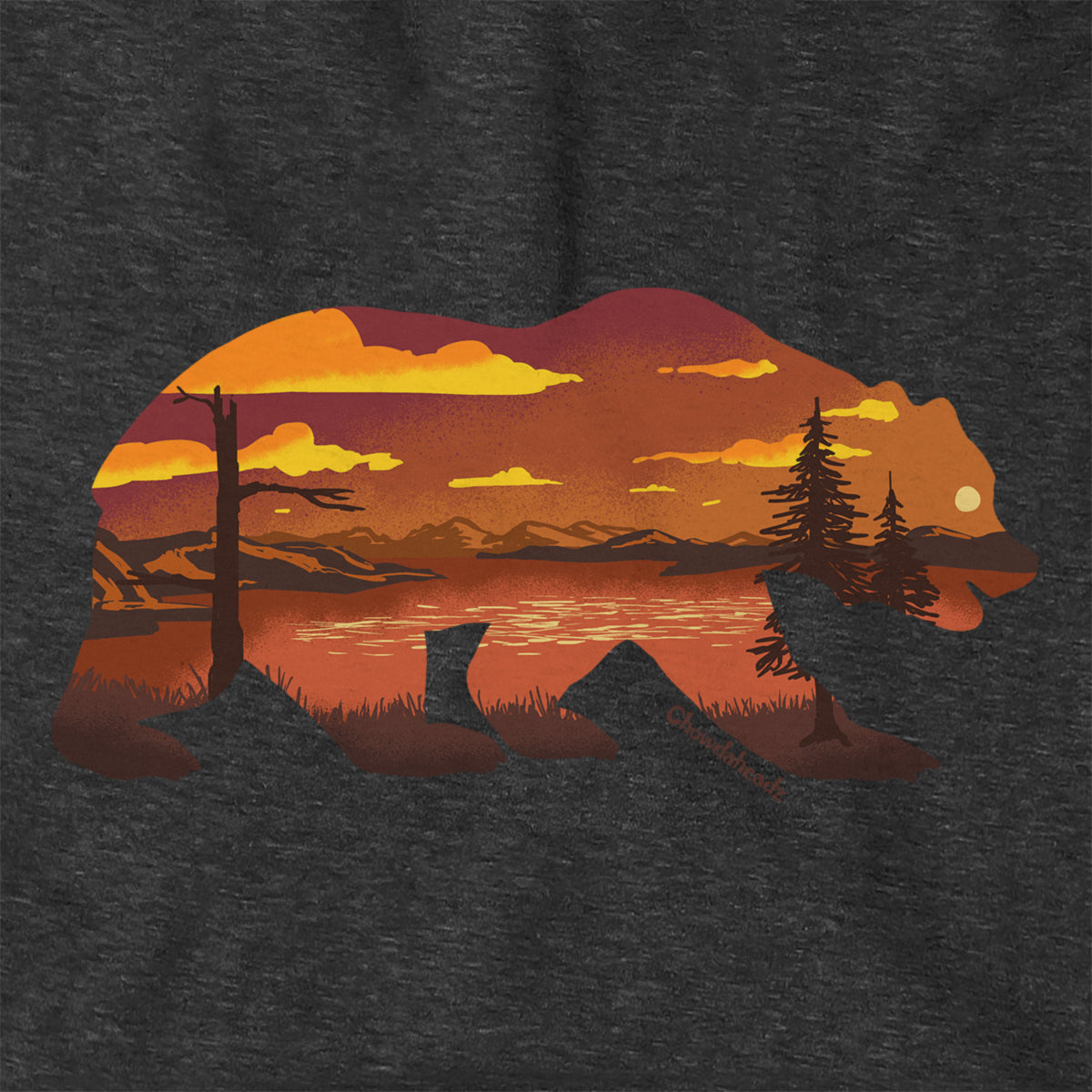 Lakeside Bear Silhouette Hoodie - Chowdaheadz