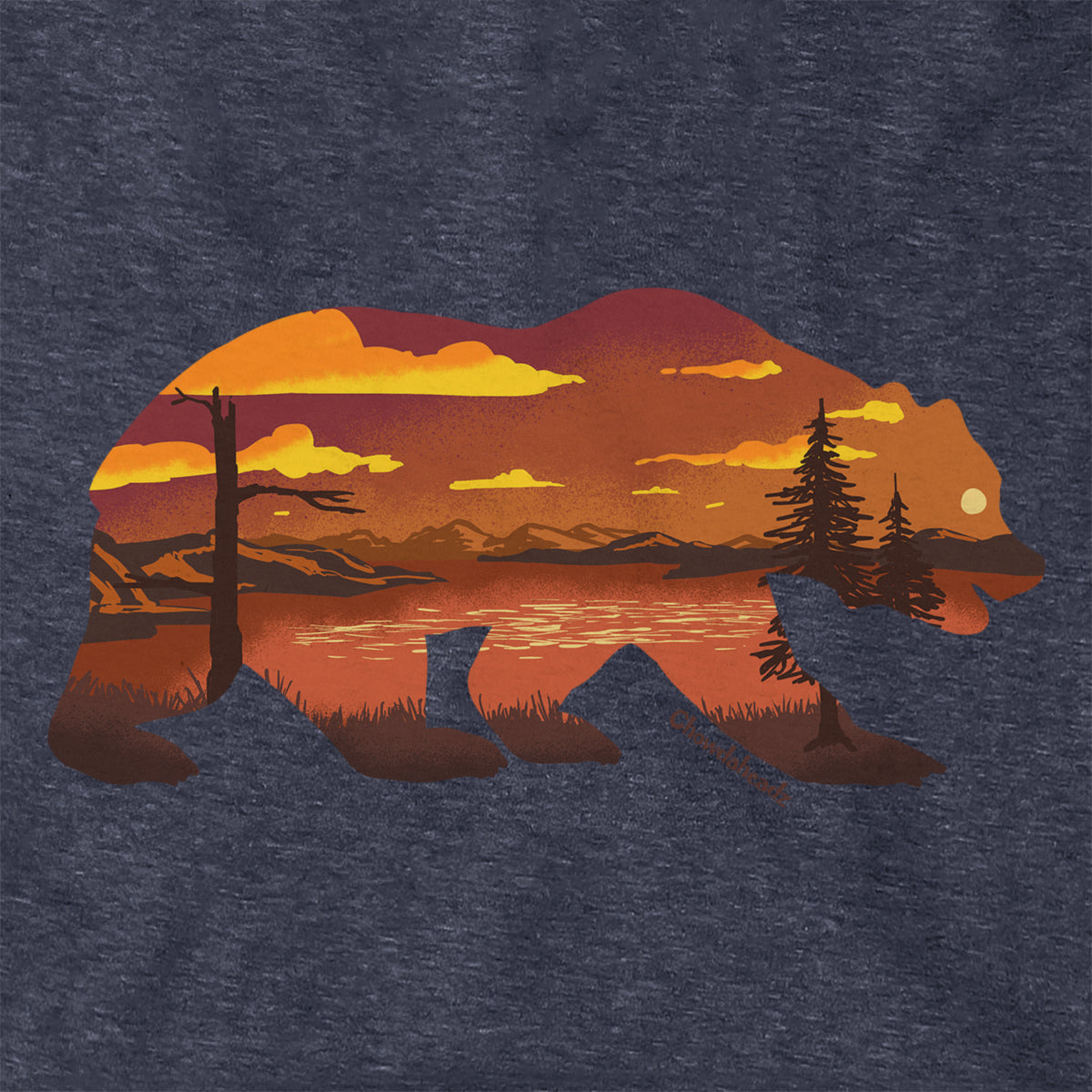 Lakeside Bear Silhouette Hoodie - Chowdaheadz