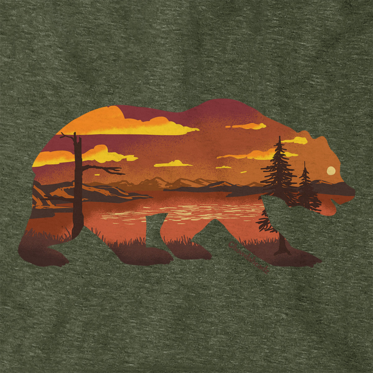 Lakeside Bear Silhouette Hoodie - Chowdaheadz