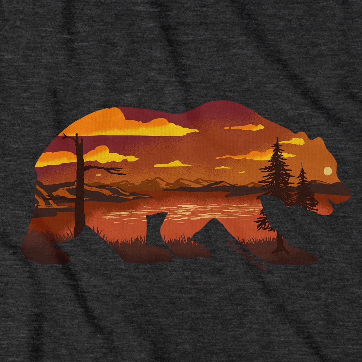 Lakeside Bear Silhouette T-Shirt - Chowdaheadz