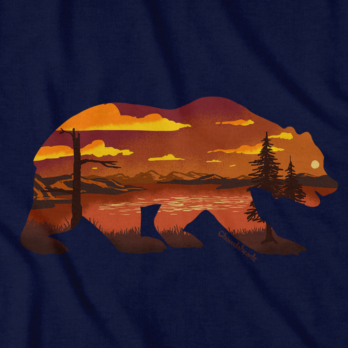 Lakeside Bear Silhouette T-Shirt - Chowdaheadz