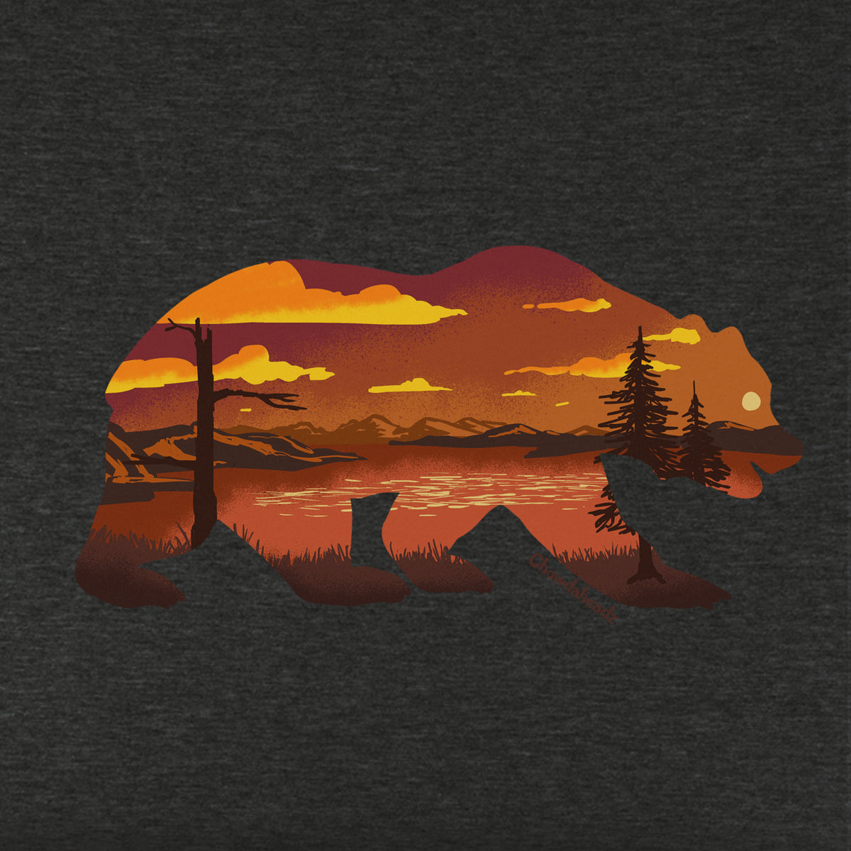 Lakeside Bear Silhouette Youth Hoodie - Chowdaheadz
