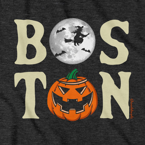 Boston Stacked Halloween T-Shirt - Chowdaheadz