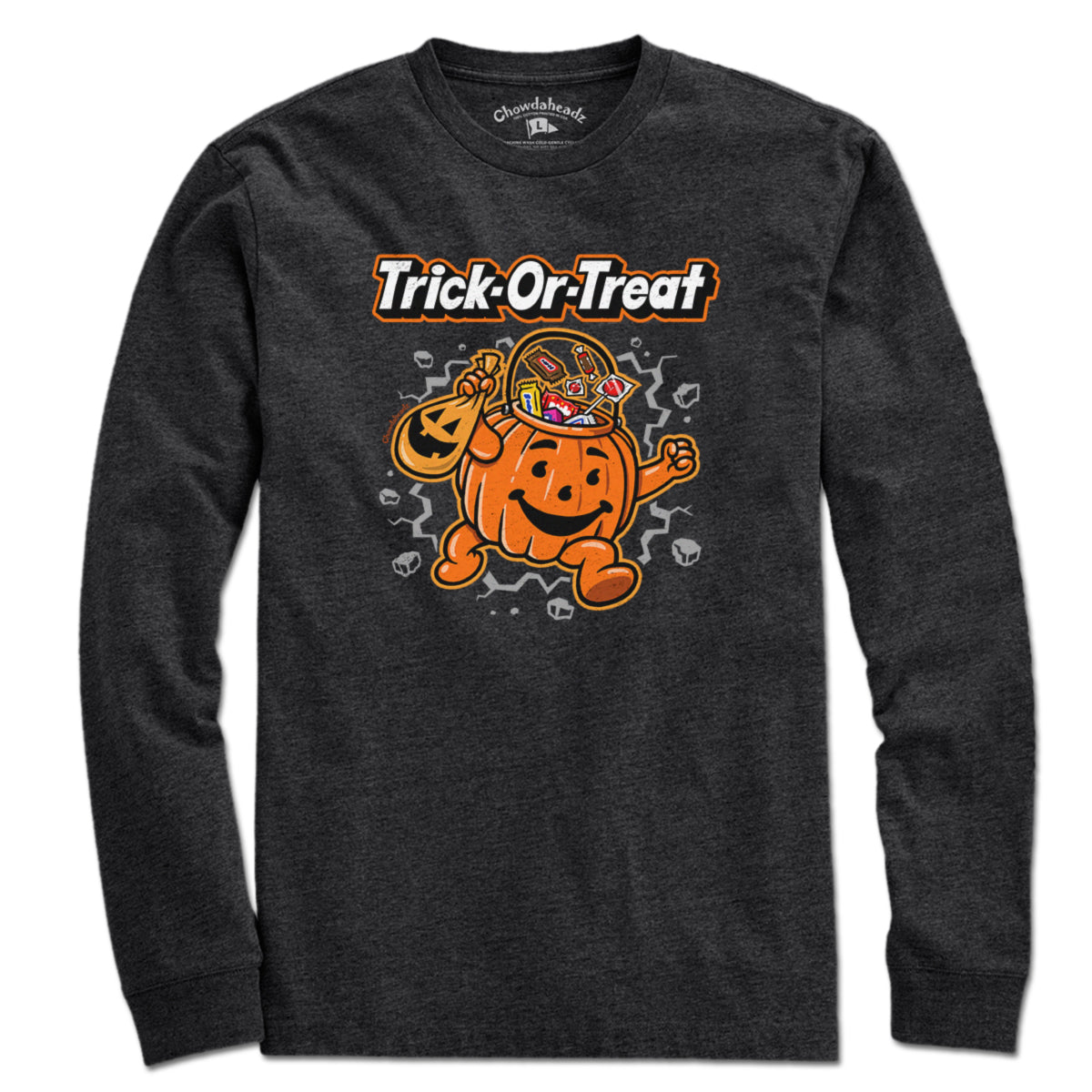 Trick-Or-Treat Pumpkin Man T-Shirt - Chowdaheadz