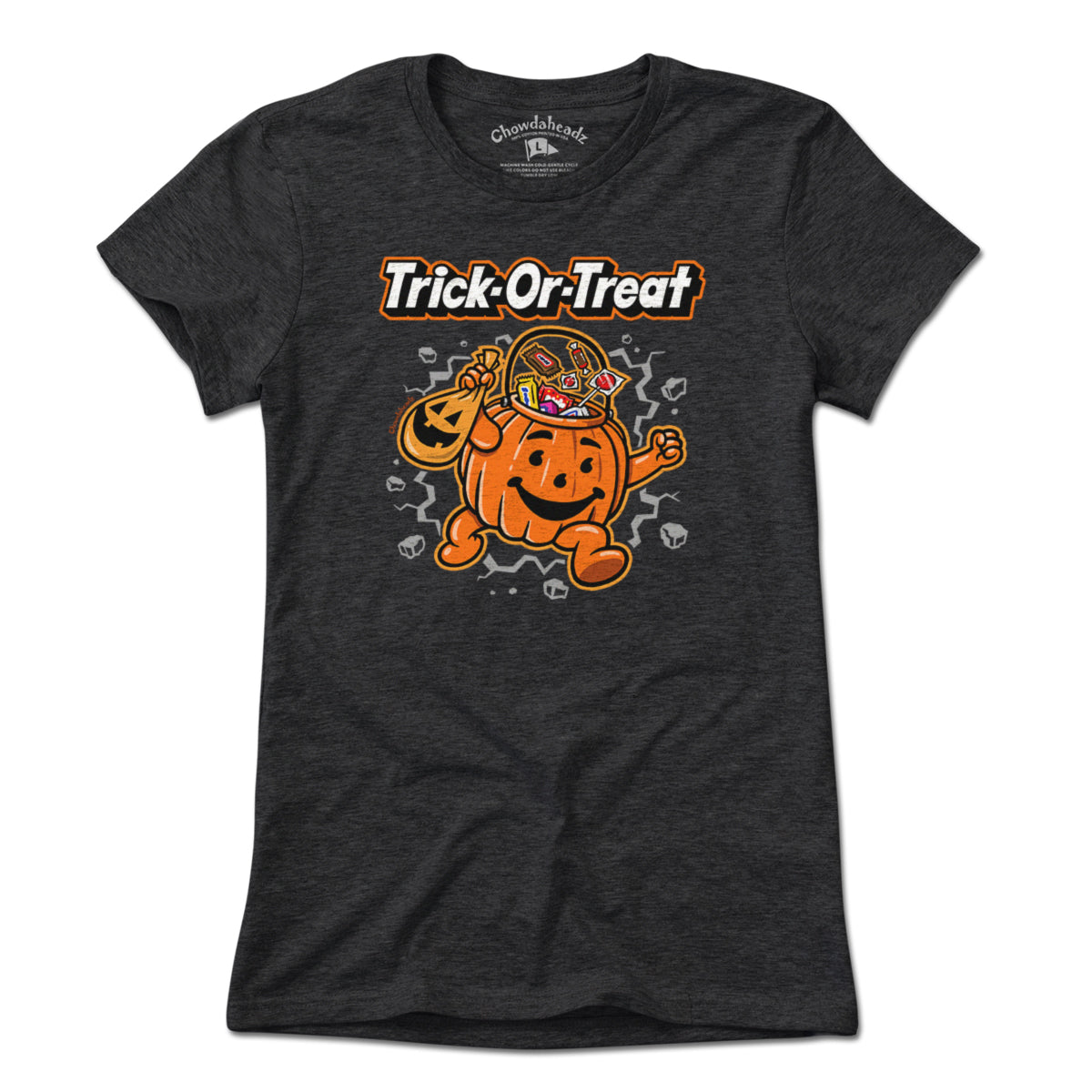 Trick-Or-Treat Pumpkin Man T-Shirt - Chowdaheadz