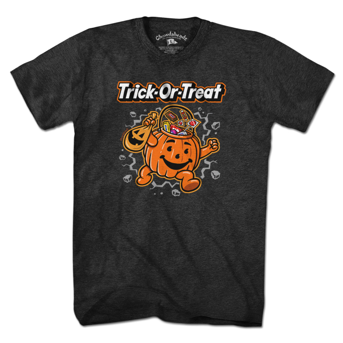 Trick-Or-Treat Pumpkin Man T-Shirt - Chowdaheadz