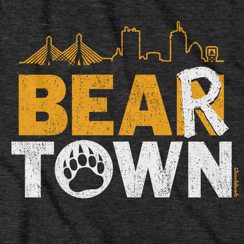 Boston Hockey Bear Town Hoodie - Chowdaheadz