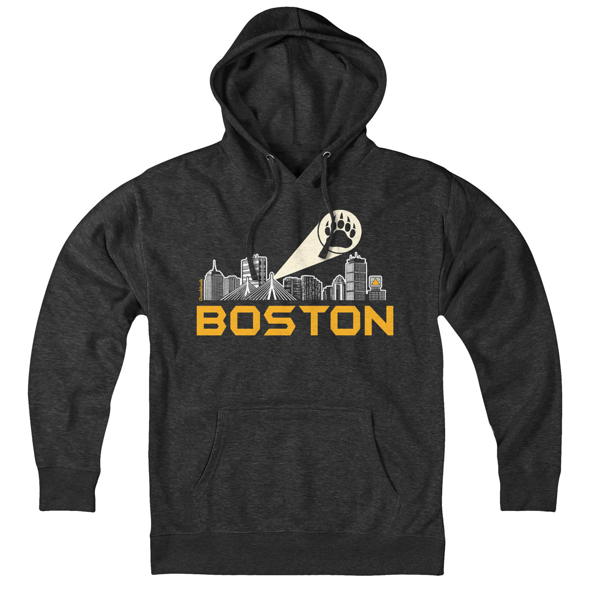 Boston Skyline Bear Paw Signal Hoodie - Chowdaheadz