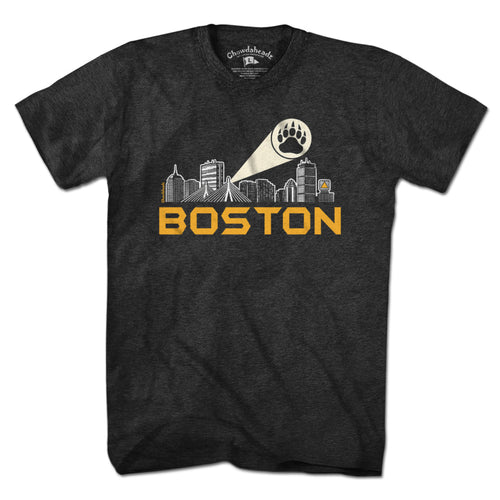 Boston Skyline Bear Paw Signal T-Shirt - Chowdaheadz