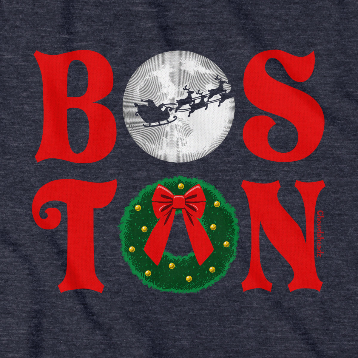 Boston Stacked Christmas Hoodie
