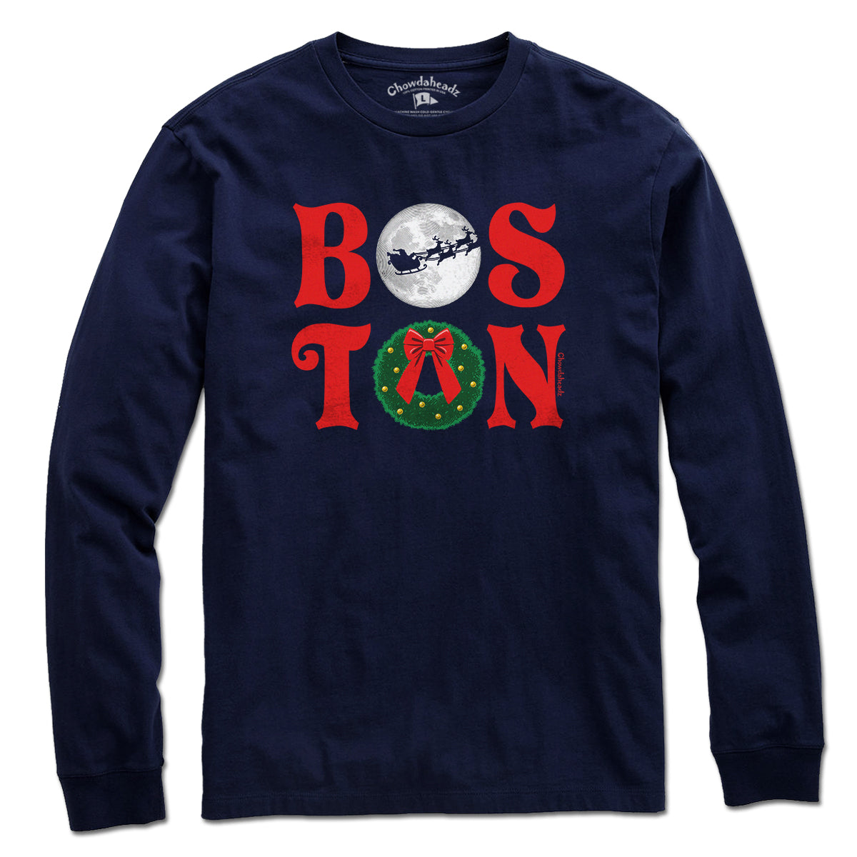Boston Stacked Christmas T-Shirt