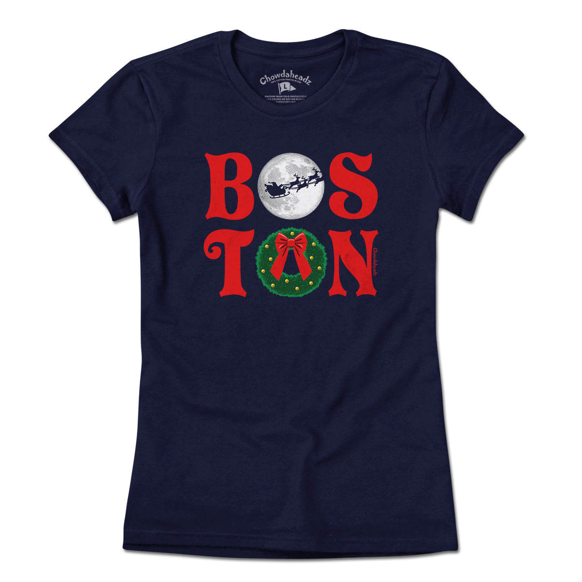 Boston Stacked Christmas T-Shirt