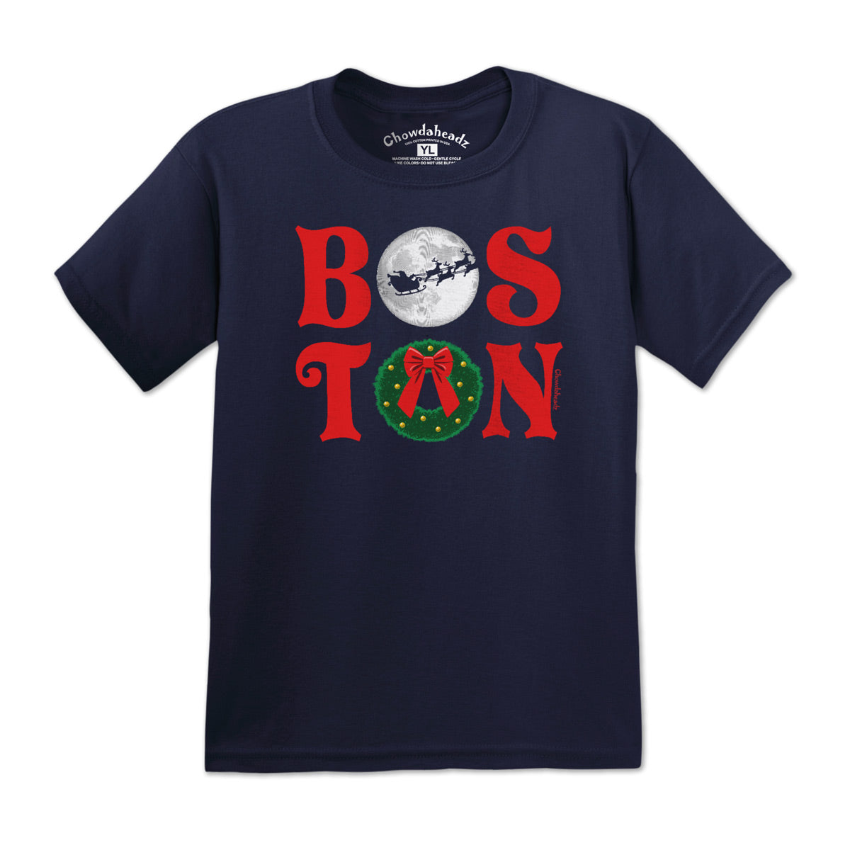 Boston Stacked Christmas Youth T-Shirt