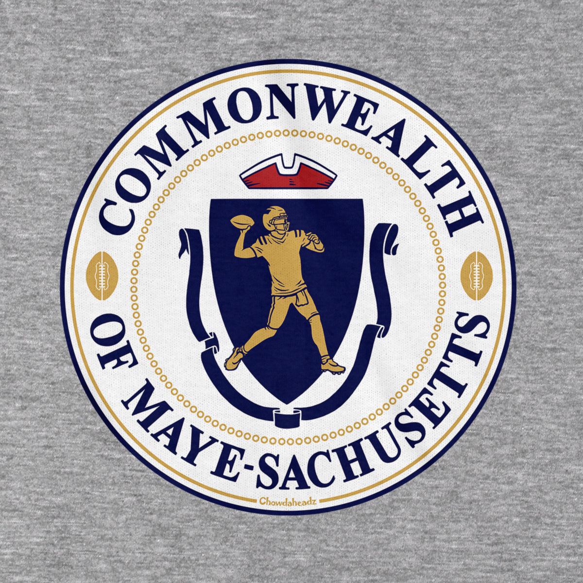 Commonwealth Of Maye-sachusetts Seal Hoodie - Chowdaheadz