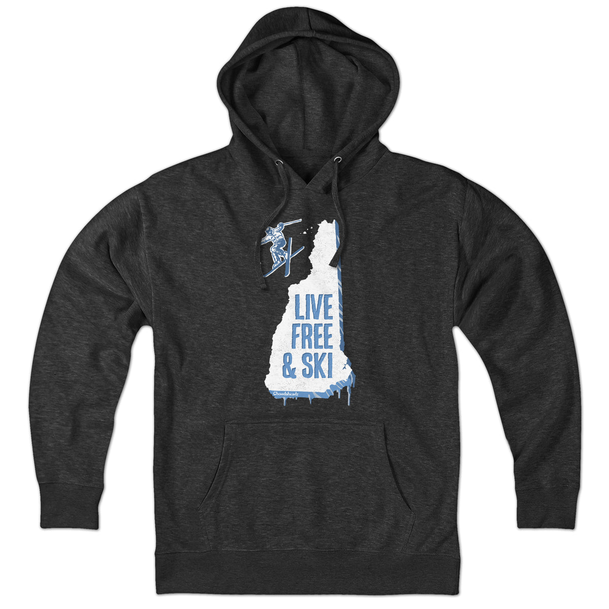 New Hampshire Live Free And Ski Hoodie - Chowdaheadz