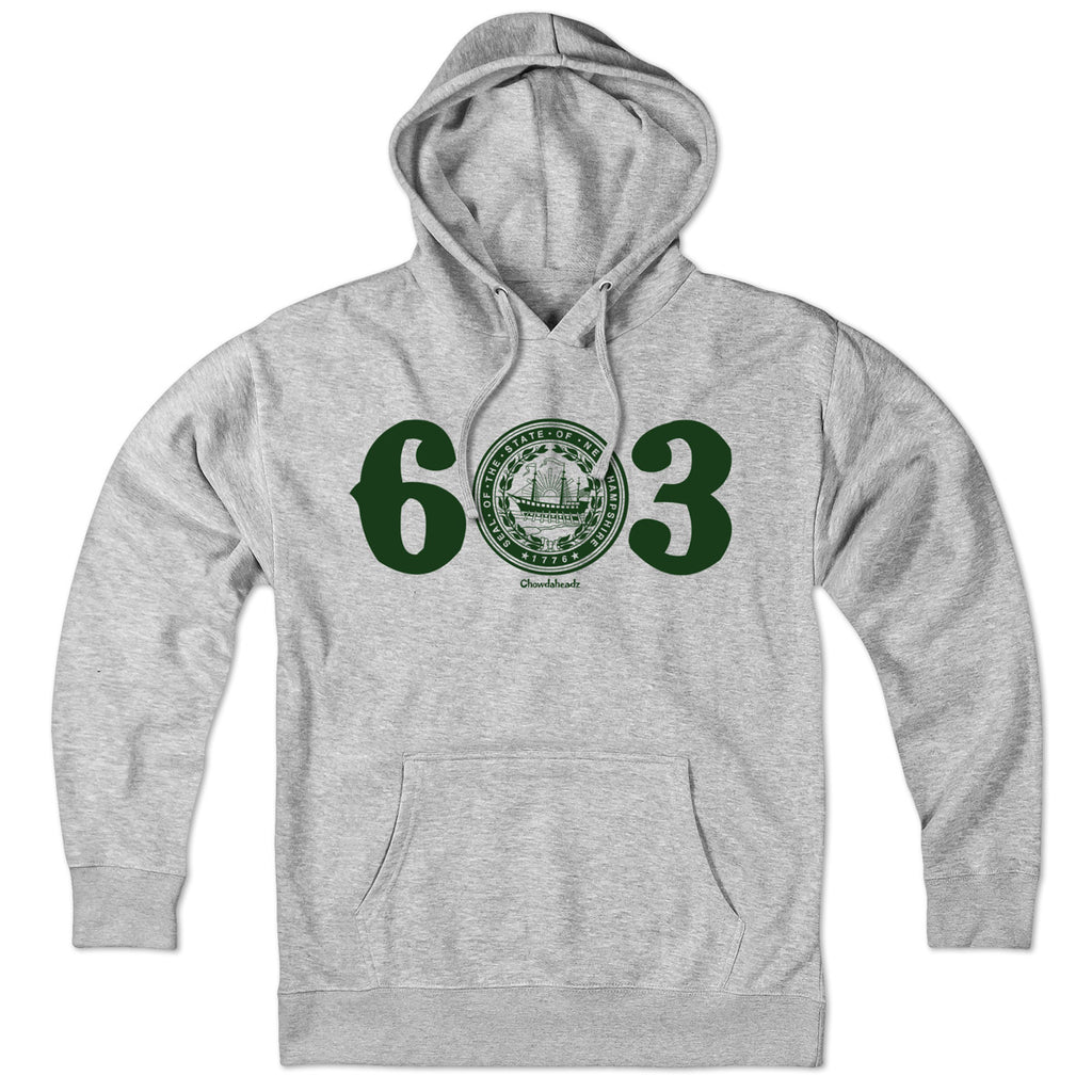 603 New Hampshire Seal Hoodie - Chowdaheadz