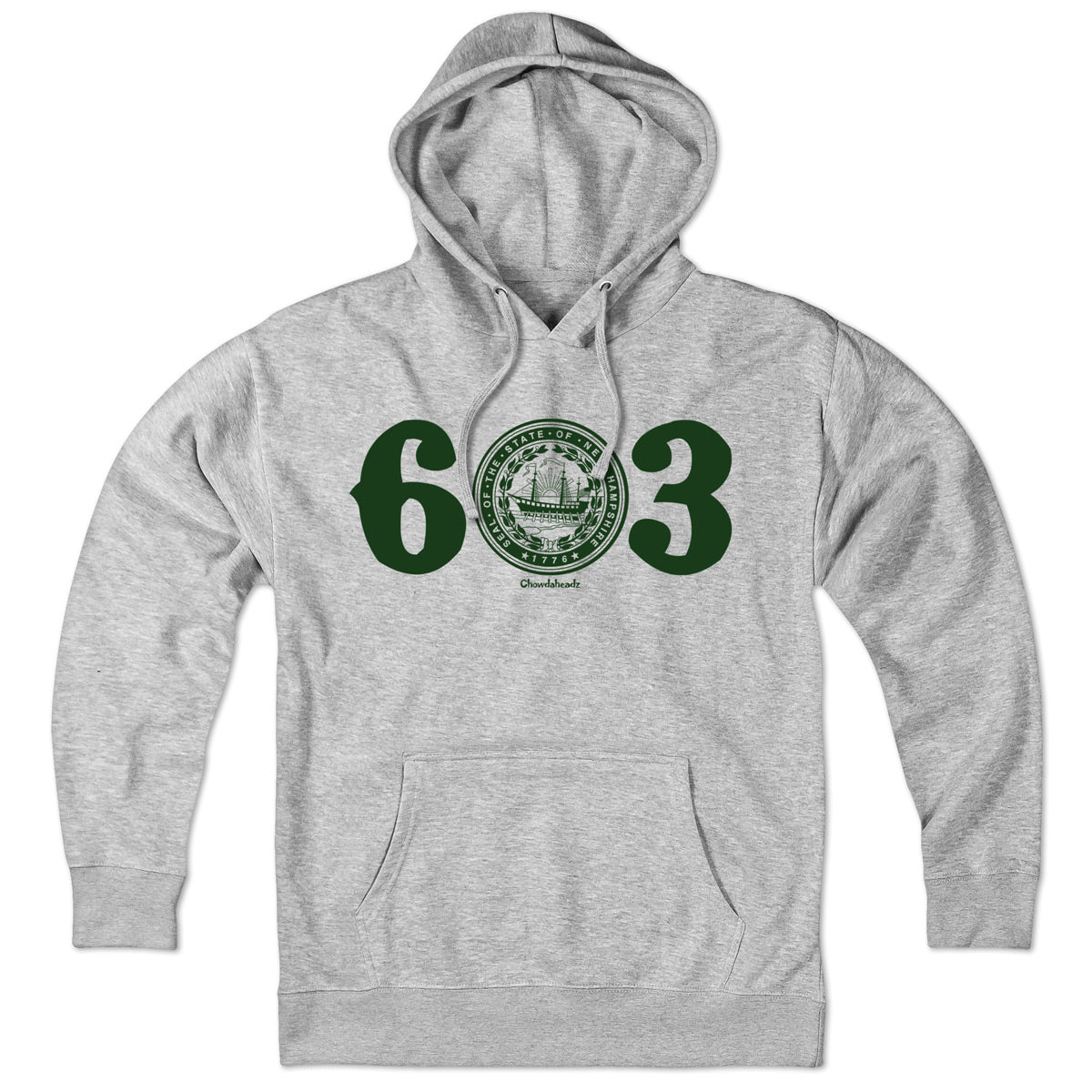 603 New Hampshire Seal Hoodie - Chowdaheadz