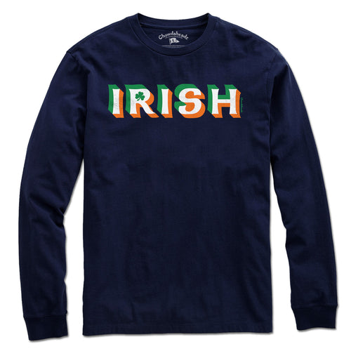 Irish Colors Drop Shadow T-Shirt - Chowdaheadz