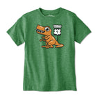 Orange Dino Route 1 Youth T-Shirt - Chowdaheadz