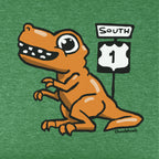 Orange Dino Route 1 Youth T-Shirt - Chowdaheadz
