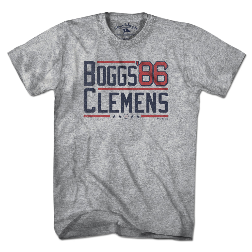 Boggs Clemens '86 T-Shirt — men's tee flat lay in Gray
