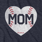 MOM Baseball Heart T-Shirt