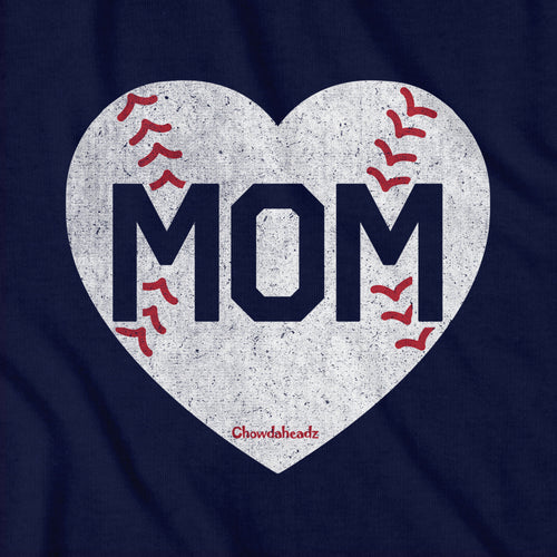 MOM Baseball Heart T-Shirt
