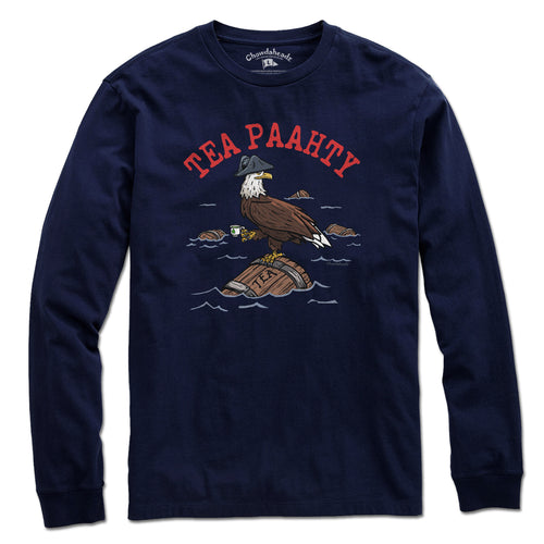 Tea Paahty Eagle long sleeve t-shirt in navy — Boston Tea Party long sleeve