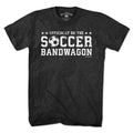 Men's Officially On The Soccer Bandwagon t-shirt in charcoal — funny soccer bandwagon tee