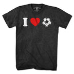 Men's I Heart Soccer t-shirt in charcoal — soccer fan tee