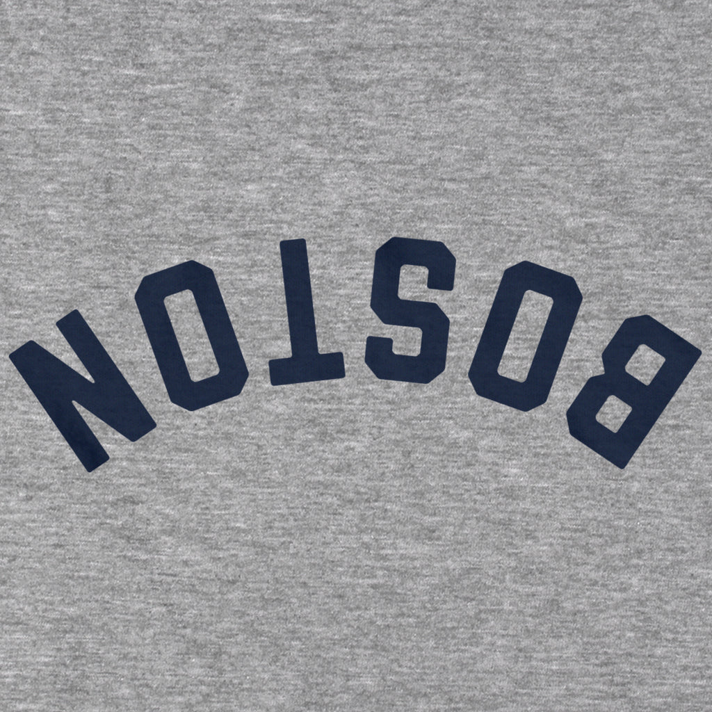 Boston Upside Down Arch T-Shirt — graphic detail in Gray
