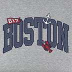 Boston Arch Nauti Icons Youth tee graphic detail in Gray