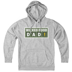Wicked Good Dad Scoreboard hoodie in gray — Boston baseball dad hoodie