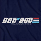 D.A.D. BOD A Real American Figure graphic zoom detail in Navy