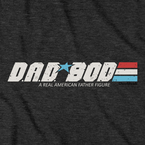 D.A.D. BOD A Real American Figure graphic zoom detail in Charcoal