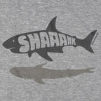 Long Sleeve in Gray with Shaaahk Boston coastal shark graphic