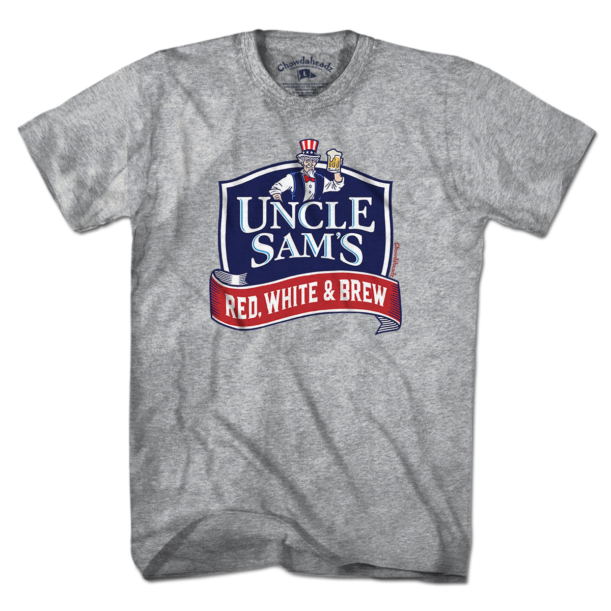 Uncle Sam's Red White & Brew T-Shirt | USA Beer | Chowdaheadz
