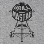 Long Sleeve in Gray with Charcoal Grill Mastah Boston BBQ graphic