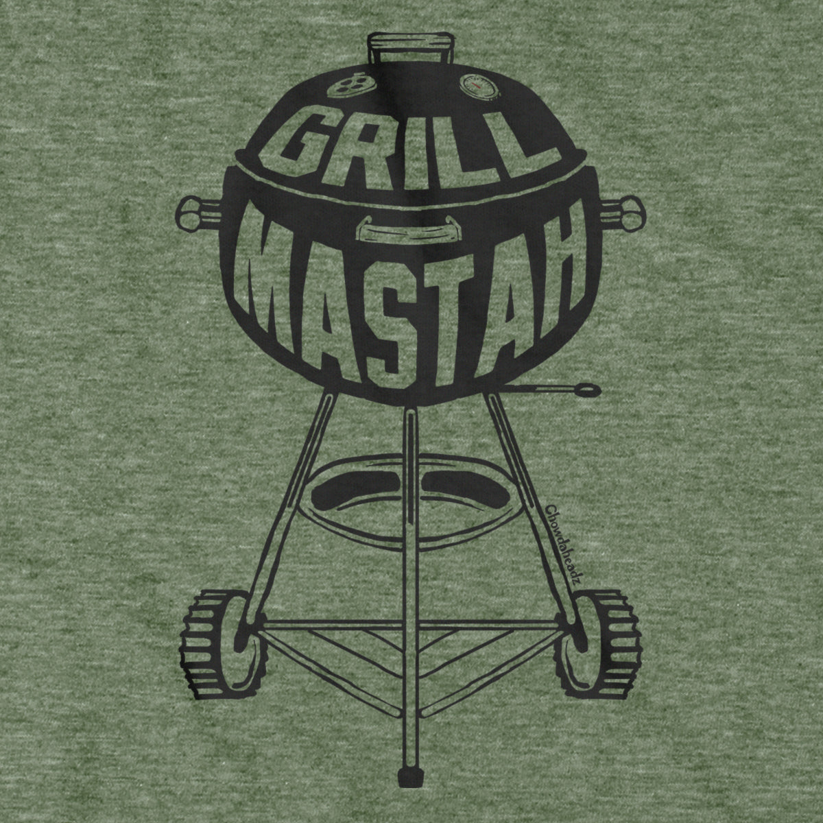 Charcoal Grill Mastah tee profile view