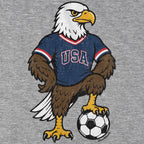 USA Soccer Eagle Mascot graphic detail in Gray