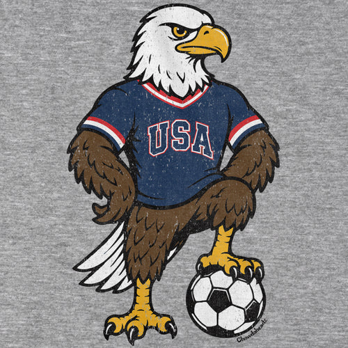 USA Soccer Eagle Mascot graphic detail in Gray