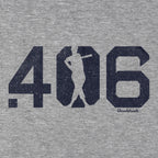 .406 Hitter T-Shirt — graphic detail in Gray