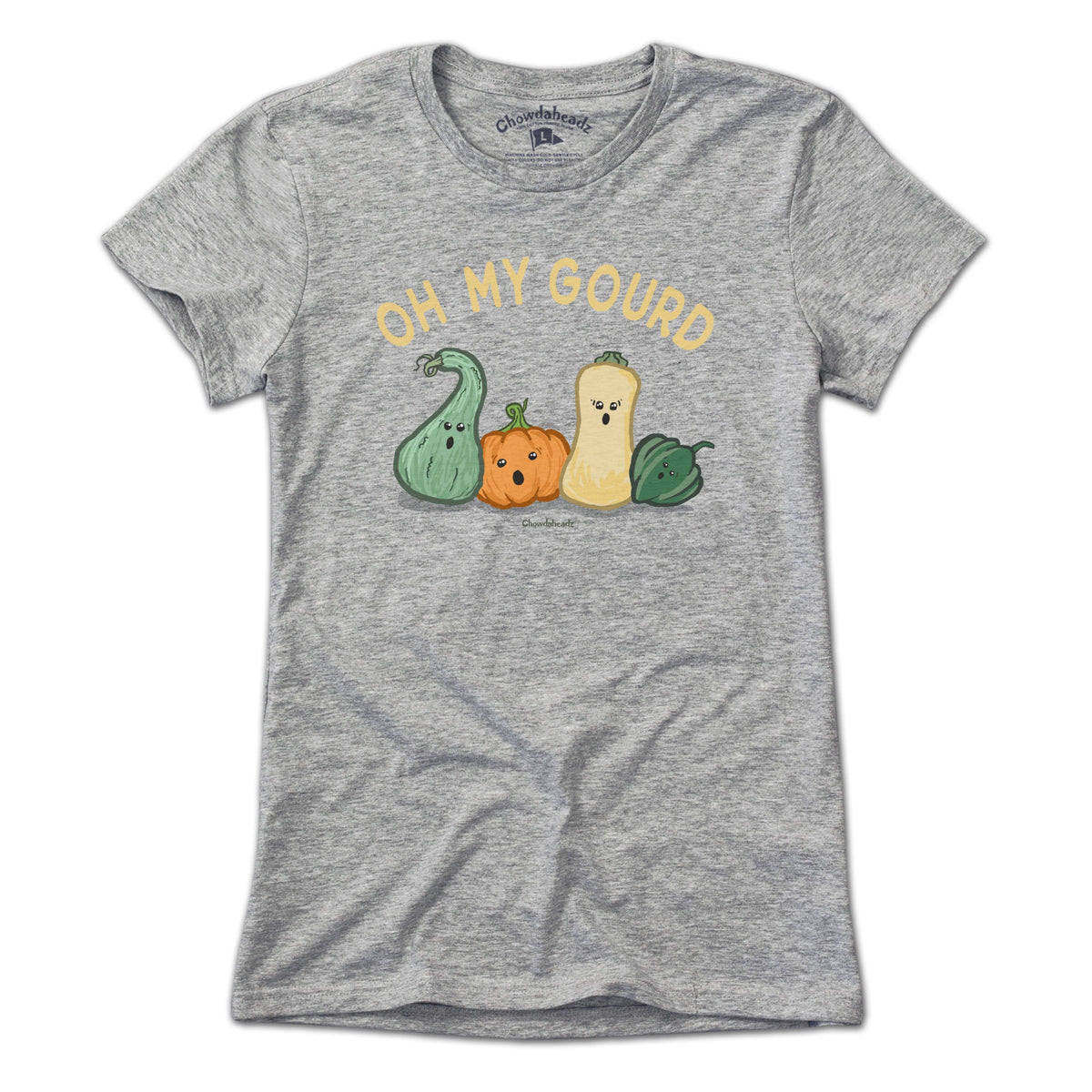 Oh My Gourd tee graphic close-up