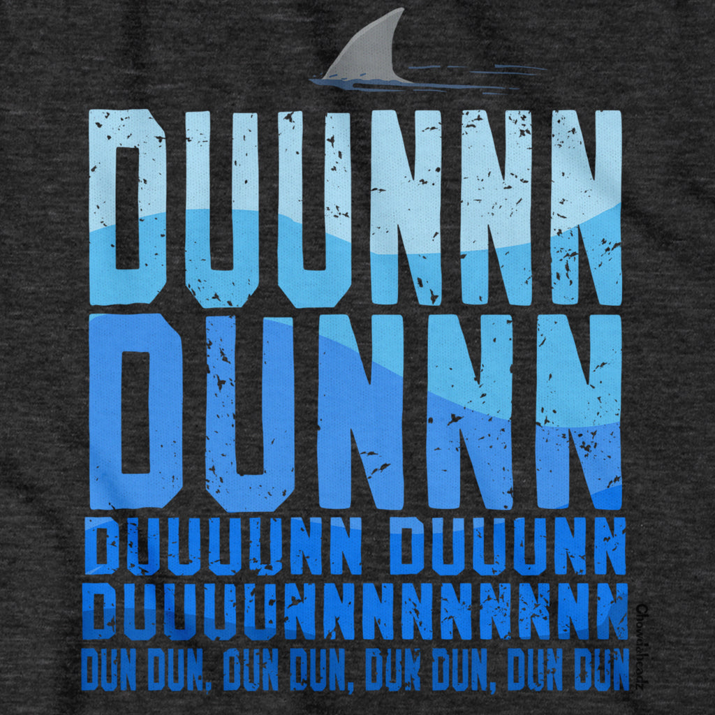 Shark Theme tee graphic detail in Charcoal