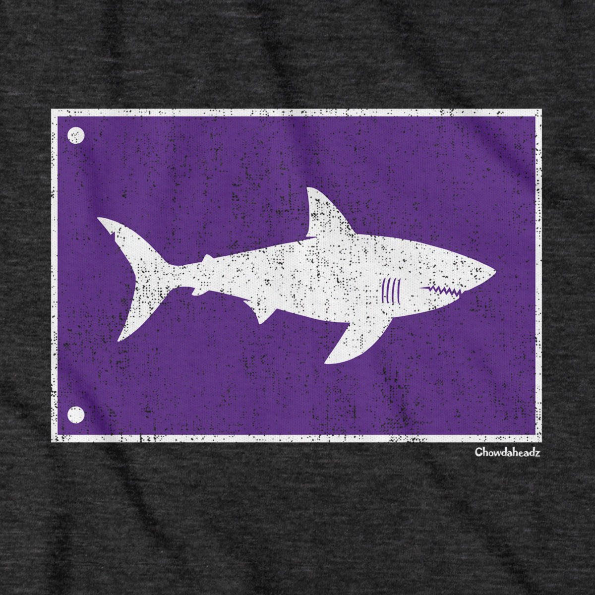 Shark Warning Flag hoodie profile view