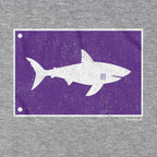 Shark Warning Flag hoodie graphic detail in Gray