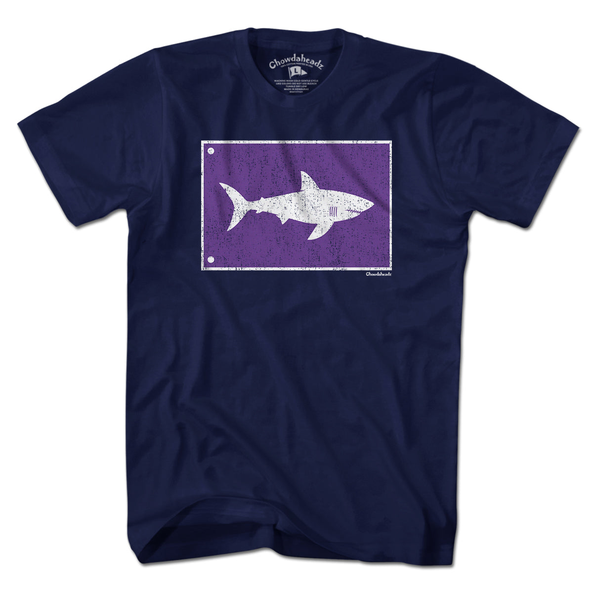 Shark Warning Flag tee lifestyle view