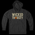 Hoodie in Charcoal with Wicked Thirsty Pumpkin Beer New England fall graphic